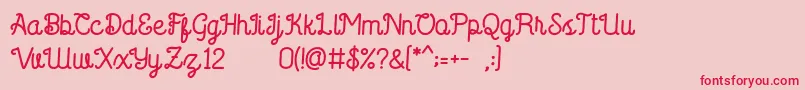 fuente Saffa Script – Fuentes Rojas Sobre Fondo Rosa