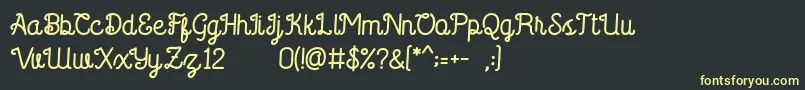 Шрифт Saffa Script – жёлтые шрифты на чёрном фоне