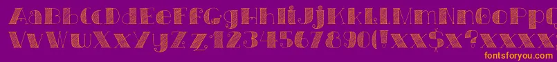 DkCarteBlanche Font – Orange Fonts on Purple Background