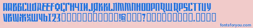 SAFFCW   Font – Blue Fonts on Pink Background