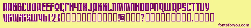 SAFFCW   Font – Purple Fonts on Yellow Background