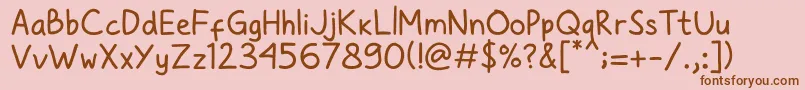 sagesans Regular Font – Brown Fonts on Pink Background