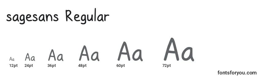 Sagesans Regular Font Sizes