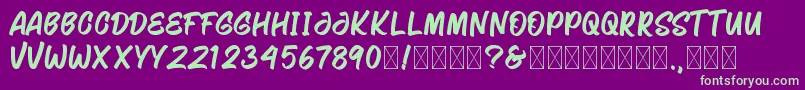 Saghinores Font – Green Fonts on Purple Background