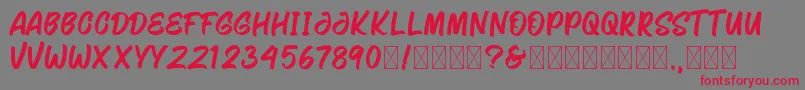 Saghinores Font – Red Fonts on Gray Background