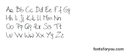 Überblick über die Schriftart Sahara  s handwriting  D by SaharaKnoblauch