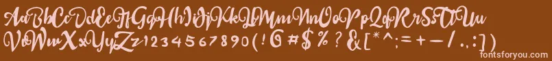 sail tortuga Font – Pink Fonts on Brown Background