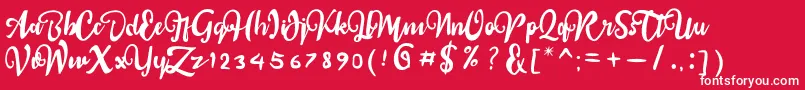 sail tortuga Font – White Fonts on Red Background