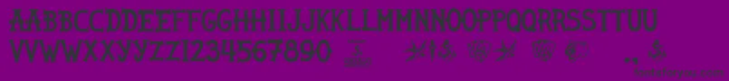 Czcionka Sailor Gonzalez – czarne czcionki na fioletowym tle