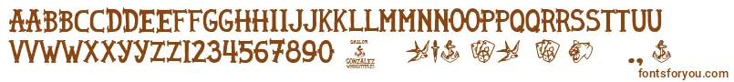 Sailor Gonzalez Font – Brown Fonts on White Background