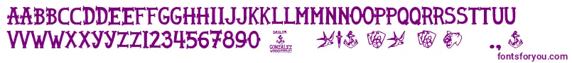 Sailor Gonzalez-Schriftart – Violette Schriften