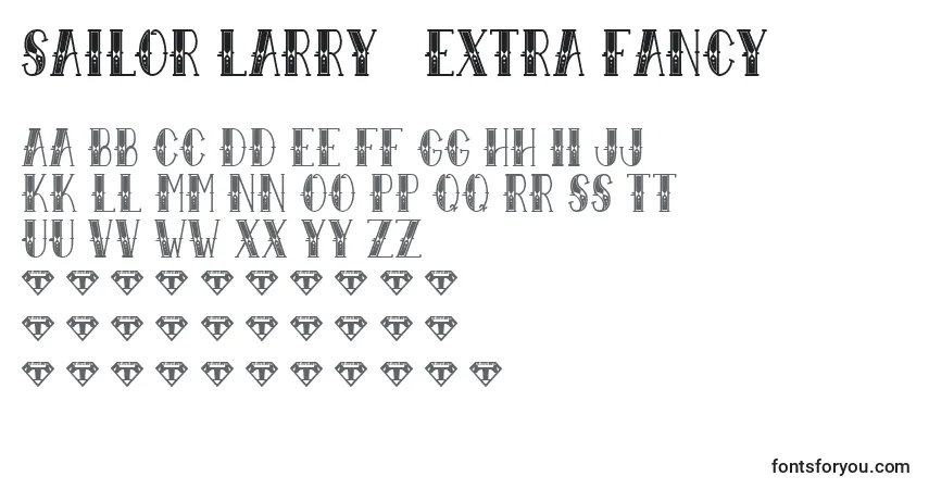 A fonte Sailor Larry   Extra Fancy – alfabeto, números, caracteres especiais