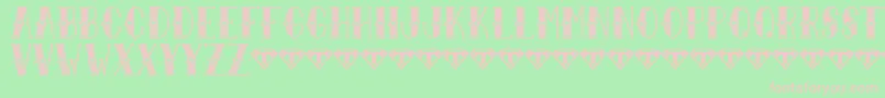 Sailor Larry   Extra Fancy-fontti – vaaleanpunaiset fontit vihreällä taustalla