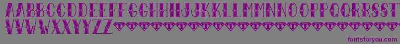 Шрифт Sailor Larry   Extra Fancy – фиолетовые шрифты на сером фоне
