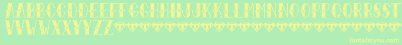 Sailor Larry   Extra Fancy-fontti – keltaiset fontit vihreällä taustalla
