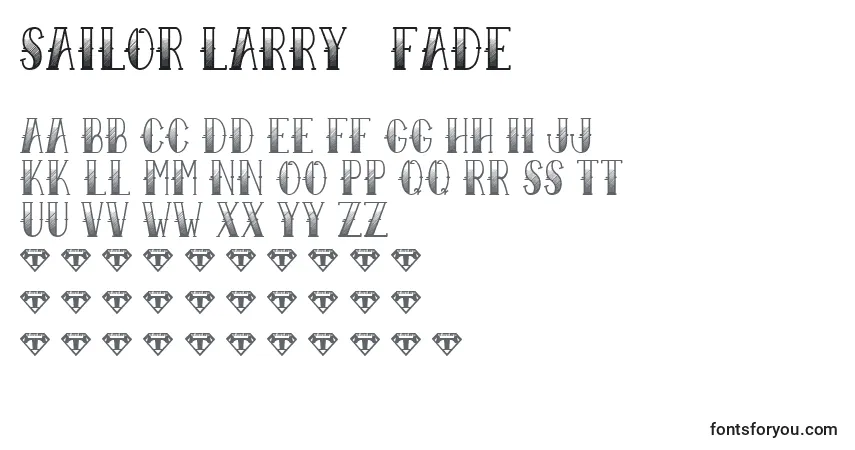 A fonte Sailor Larry   Fade – alfabeto, números, caracteres especiais