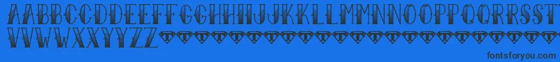 Sailor Larry   Fade Font – Black Fonts on Blue Background