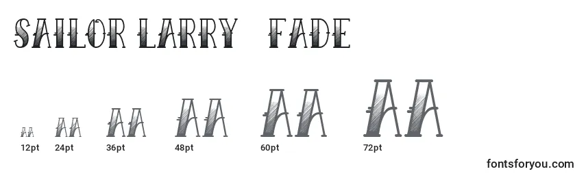 Размеры шрифта Sailor Larry   Fade