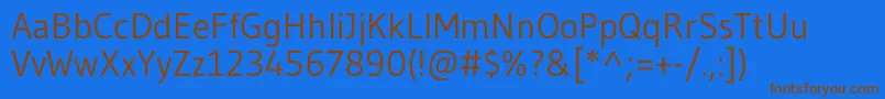GudeaRegular Font – Brown Fonts on Blue Background