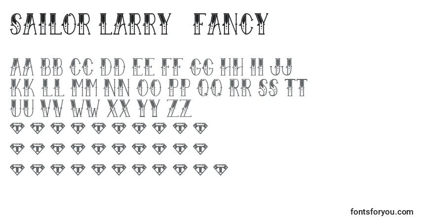 Czcionka Sailor Larry   Fancy – alfabet, cyfry, specjalne znaki