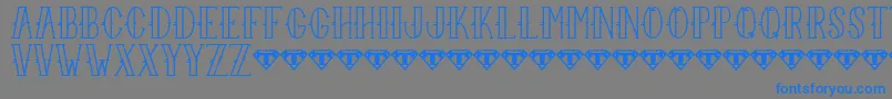 Шрифт Sailor Larry   Regular – синие шрифты на сером фоне