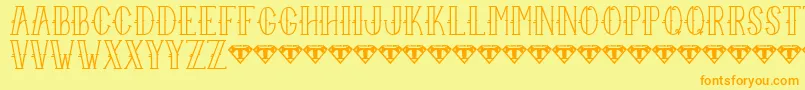 Police Sailor Larry   Regular – polices orange sur fond jaune