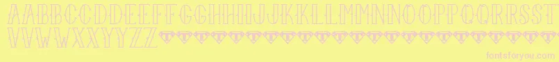 Sailor Larry   Regular Font – Pink Fonts on Yellow Background