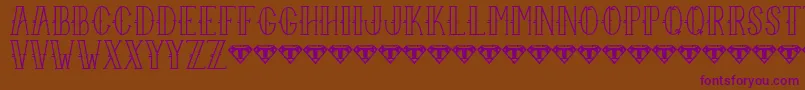 Sailor Larry   Regular Font – Purple Fonts on Brown Background