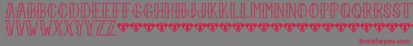 Sailor Larry   Regular Font – Red Fonts on Gray Background