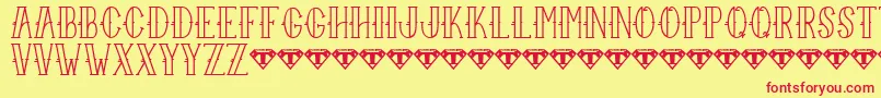 Sailor Larry   Regular Font – Red Fonts on Yellow Background