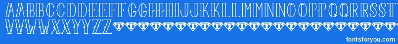 Sailor Larry   Regular Font – White Fonts on Blue Background