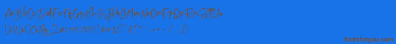 En savoir plus sur la police SailRoyals Personal Use Police SailRoyals Personal Use – polices brunes sur fond bleu