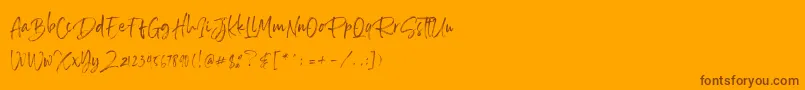 SailRoyals Personal Use Font – Brown Fonts on Orange Background