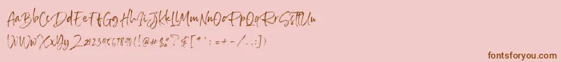 SailRoyals Personal Use Font – Brown Fonts on Pink Background