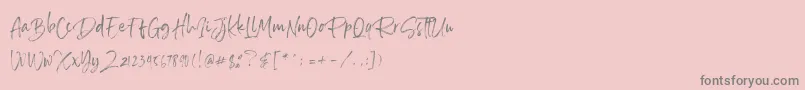 SailRoyals Personal Use-Schriftart – Graue Schriften auf rosa Hintergrund