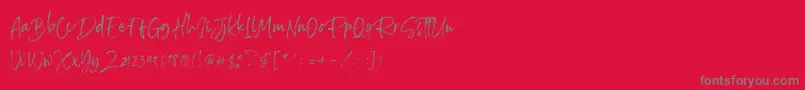 SailRoyals Personal Use Font – Gray Fonts on Red Background