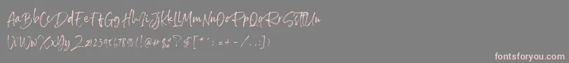 SailRoyals Personal Use-Schriftart – Rosa Schriften auf grauem Hintergrund