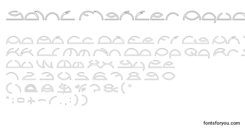 Schriftart Saint Fighter Aqua Hollow – Alphabet, Zahlen, spezielle Symbole