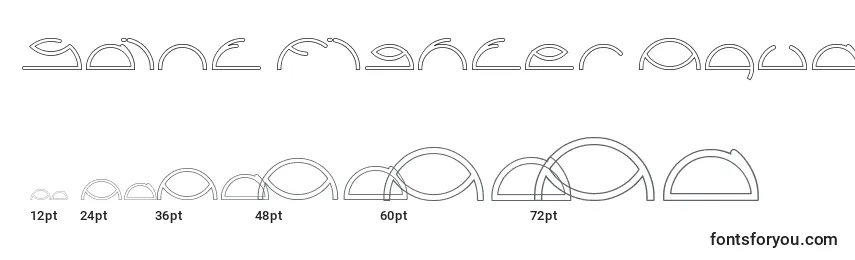 Saint Fighter Aqua Hollow Font Sizes