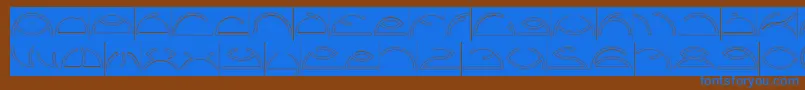Saint Fighter Aqua Inverse Font – Blue Fonts on Brown Background