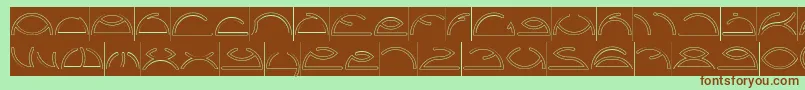 Saint Fighter Aqua Inverse Font – Brown Fonts on Green Background
