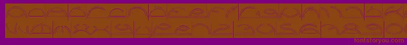 fuente Saint Fighter Aqua Inverse – Fuentes Marrones Sobre Fondo Morado