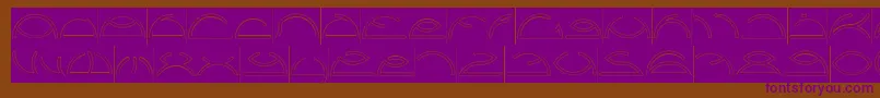 Saint Fighter Aqua Inverse-Schriftart – Violette Schriften auf braunem Hintergrund