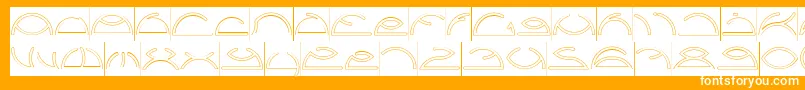Saint Fighter Aqua Inverse-Schriftart – Weiße Schriften auf orangefarbenem Hintergrund