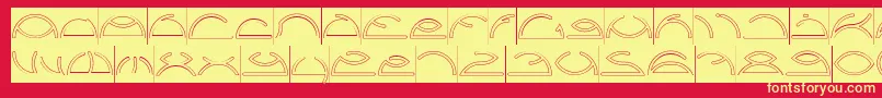 Saint Fighter Aqua Inverse Font – Yellow Fonts on Red Background