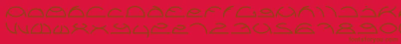 Saint Fighter Aqua Font – Brown Fonts on Red Background