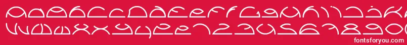 Saint Fighter Aqua Font – White Fonts on Red Background
