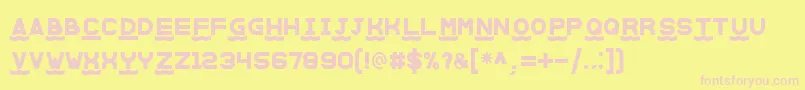 Saint Martin Font – Pink Fonts on Yellow Background