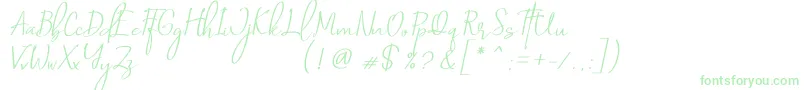 Saint Petersburg   Italic Font – Green Fonts on White Background