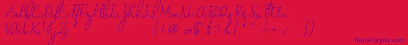 Saint Petersburg   Italic Font – Purple Fonts on Red Background